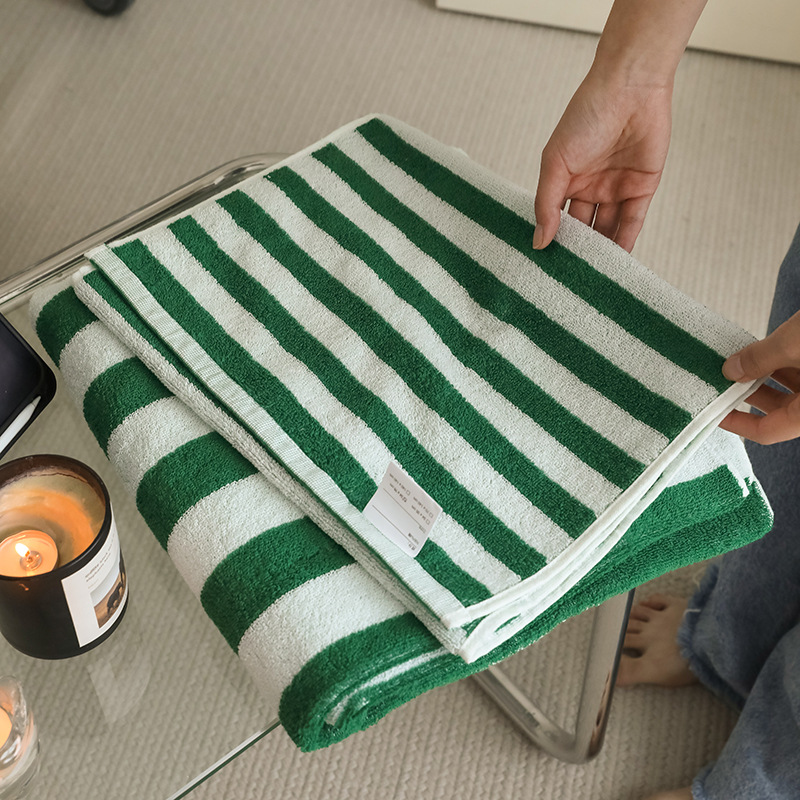 Cloth Face Mask Washable - Şerit saf havlu emici havlu banyo