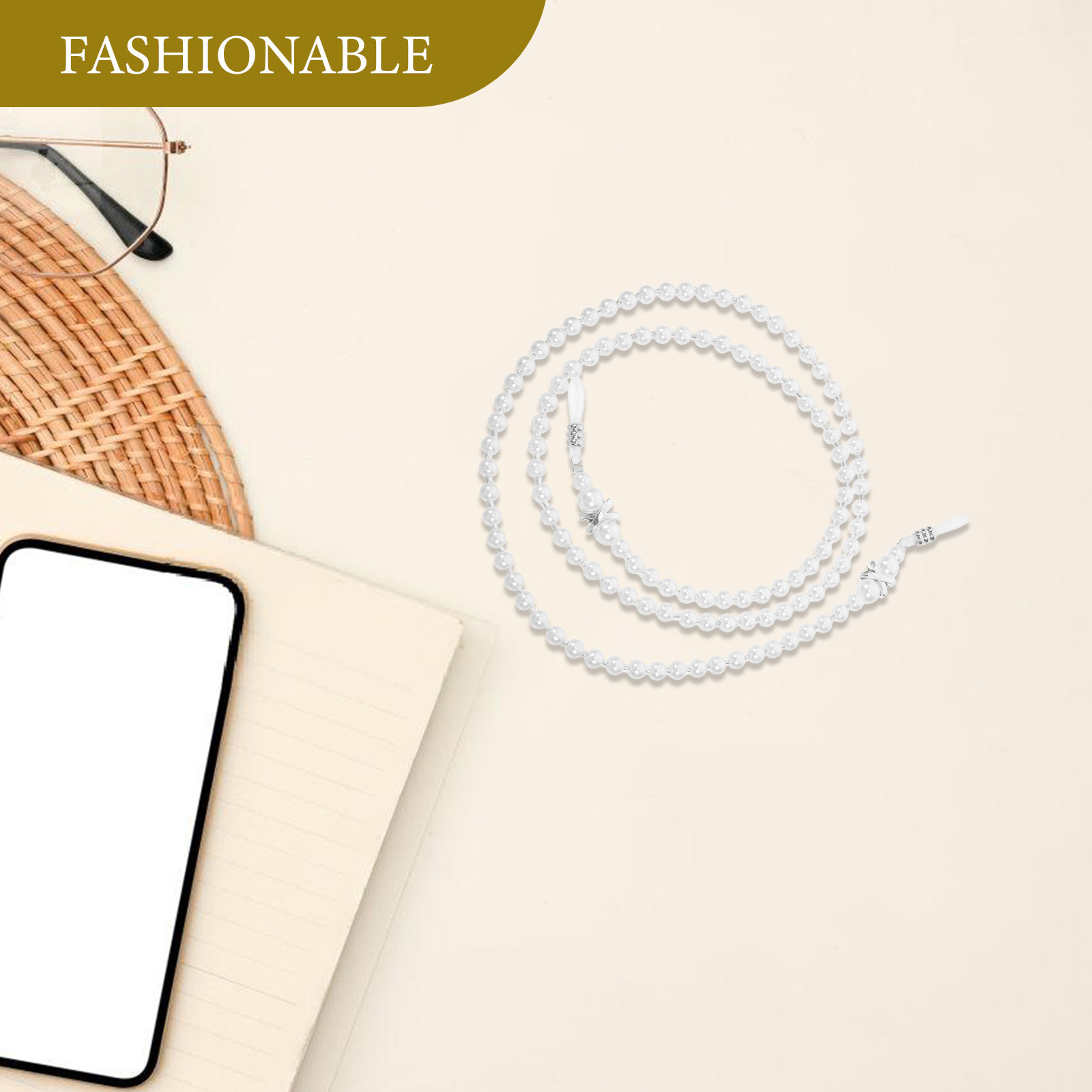 Kadınlar için Şık İnci Gözlük  - Mask Chain Holder incelemesi ve fiyatı